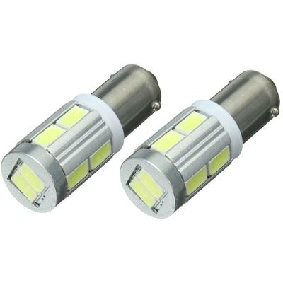 Woosien - 2x Universal Ba9s H6w 10smd led Seitenlicht Canbus Fehlerfrei 6000k Weiß Image