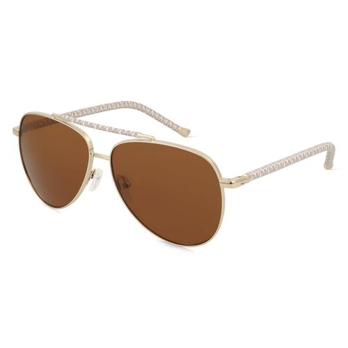 Michael Kors 0MK1146 Damen-Sonnenbrille Vollrand Pilot Acetat-Gestell, gold