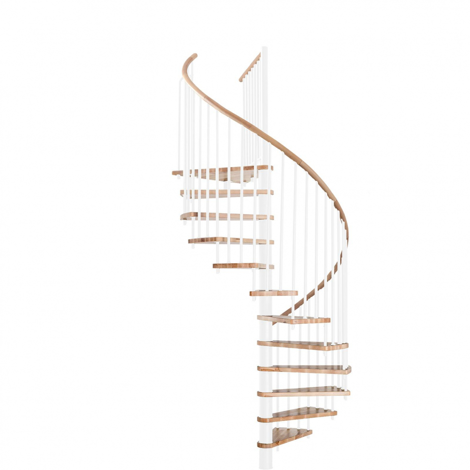 Minka Spindeltreppe Spiral Wood weiß Wendeltreppe, 140 cm, Buche Image
