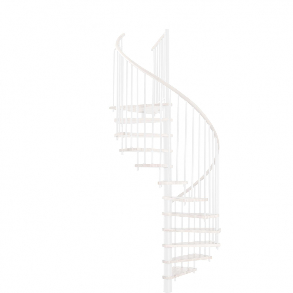 Minka Spindeltreppe Spiral Wood weiß Wendeltreppe, 160 cm, Weiß Image