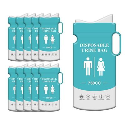 12pcs Emergency Portable Urine Bag, Travel Urinal Bag, Disposable Urine Bag Used for Emergency Situations for Traffic Jams, Vomiting, Camping. Unisex Urinal Bag 750ML