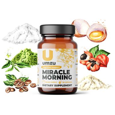 Miracle Morning: Boost Energy, Mood, & Cognitive Performance by UMZU | Servings: 30 Day Supply