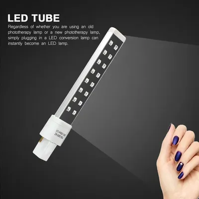 QUNZHAO Replacement 9W UV LED Lamp Tube Light Bulb Nail Art Dryer Phototherapy Gel Curing Light