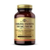 Solgar Choline/Inositol 500 mg/500 mg 100 Vegetable Capsules - Energy Metabolism Liver Health Essential for Brain & Nerve Function - Non-GMO Vegan Gluten Free Dairy Free Kosher - 50 Servings