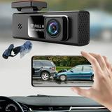 Ratfeit Smart Dash Cam Dash Cam Front and Rear Dash Camera for Cars Wireless Dash Cam 1080p Full HD Smart Dash Camera Built-In G-Sensor Wdr Powerful Night Vision Electronics Camera for Car