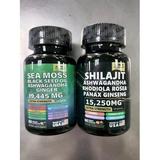 Sea Moss 16-in-1 19 (60 Caps) and Shilajit 8-in-1 15 (60 Caps) - Dynamic Vitality Natural Bundle - Ashwagandha Vitamin D3 24 Ingredients Power Combo