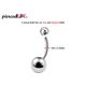 Belly Bar Plain Ball, Eyebrow | 1.2mm 16G Curved Barbell Piercing With Custom Ball Size 3mm To 8mm