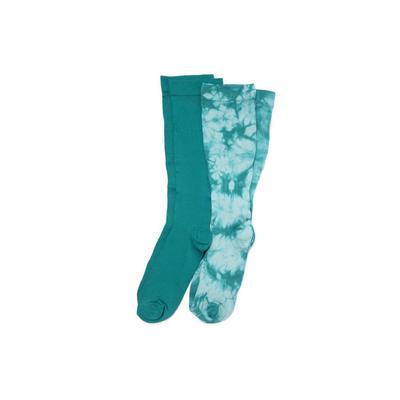 Women's Women'S 2 Pair Pack Compression Socks by MUK LUKS in Teal Ocean (Size M/L)