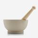 Stone Mortar & Pestle with Wooden Handle Boxed 6"