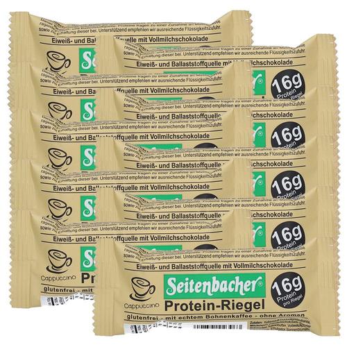 Seitenbacher Protein-Riegel, Cappuccino 10x60 g Riegel