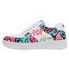 Sneaker DOGO "Dice Low-Top Sneaker Wonder Lola Bunny Damen Sneaker", Damen, Gr. 36, Normalschaft, bunt (weiß, rosa), Lederimitat, Schuhe, Vegan