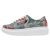 Plateausneaker DOGO "Myra Low-Top Sneaker Arizona Dream Damen Sneaker", Damen, Gr. 36, Normalschaft, blau (blau, rot), Lederimitat, Schuhe, Handgefertigt