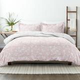3pc Twin/TwinXL Reversible Comforter Set Pressed Flowers Pink