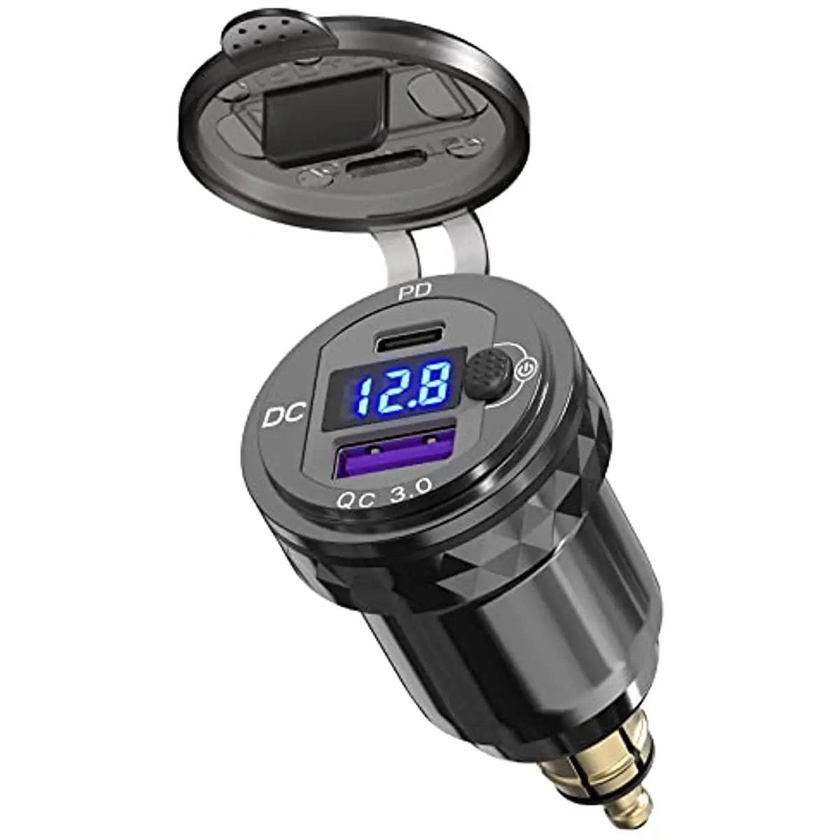 Spina Din Hella impermeabile a interruttore ON-Off USB 30W USB C PD3.0 QC3.0 voltmetro a ricarica rapida Ducati Triumph BMW moto