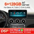 10 25 Zoll für Mercedes-Benz eine Cla Gla W176 W117 X156 Android 13 All-in-One-Wireless-Carplay