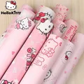 Papier peint Hello Kitty décoratif en PVC imperméable papier peint rose pour chambre à coucher de