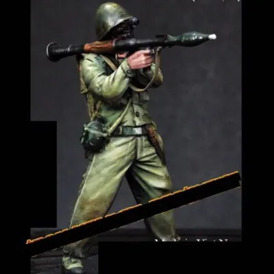 1/35 skala Harz Abbildung Modell Kit Vietnam Krieg Vietnamesisch Soldaten Verwenden RPG Unmontiert Image