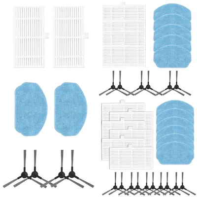 1 Set Filter Mop Pad Seiten bürsten für Mamnv Br150/Br151 2-in-1 Roboter Staubsauger Ersatz zubehör Image