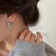 Irregular Metal Hoop Earrings Copper Jewelry Silver Plated Simple Leisure Style For Women Daily Wear