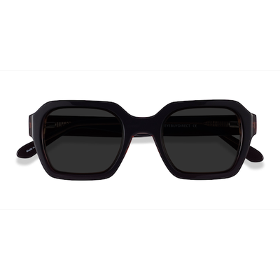Unisex s square Brown Acetate Prescription sunglasses - Eyebuydirect s Somerset