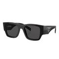 Prada Pillow Plastic Sunglasses With Grey Lens - Black
