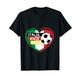I love Fußball Kicktor Damen Herren Junge Mädchen Italia Italien T-Shirt