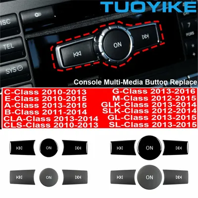 Car Interior Console Multimedia Volume ON Control Button For Mercedes BENZ A B C E-Class W204 W212