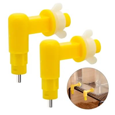 2/4/6Pcs Poultry Chicken Nipple Drinker Automatic Rabbit Drinking Fountain 360° Pigeon Hamster Cage