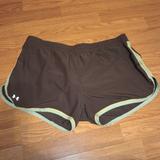 Under Armour Shorts | Ladies Heat Gear Under Armour Athletic Shorts Size Xl | Color: Gray/Green | Size: Xl