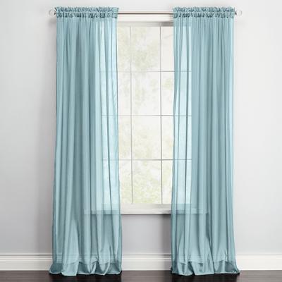 BH Studio Sheer Voile Rod-Pocket Panel Pair by BH Studio in Seaglass (Size 120