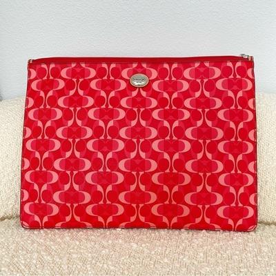 Coach Bags | Coach Authentic Ipad Case Sleeve Signature Logo Tablet Ipad Sleeve Case | Color: Pink/Red | Size: Os