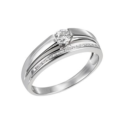 Fingerring FIRETTI "Schmuck Geschenk Silber 925 Silberring Fancy" Gr. 58, silber (silberfarben, kristallweiß, kristallweiß), Fingerringe, Damen, 58, Silber 925 (Sterlingsilber), 2,2mm, mit Zirkonia (synth.) Image