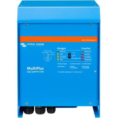 Wechselrichter VICTRON ENERGY "»Inverter / Charger Victron MultiPlus 24/3000/70-50«", blau, B:25,8cm H:21,8cm L:36,2cm, Aluminium, Wandler, 3000 W, 24 VDC Image