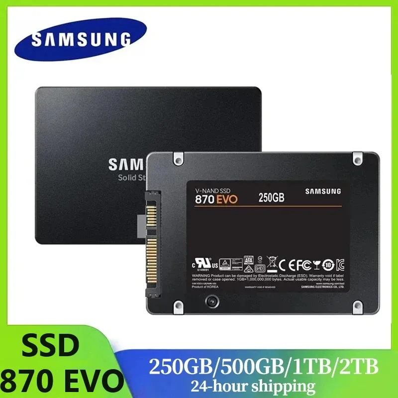 SAMSUNG SSD 870 EVO 1 TB 2 TB 250 GB 500 GB Interne Solid-State-Festplatte HDD-Festplatte SATA3 2,5-Zoll-Laptop-Desktop-PC MLC disco harter Image