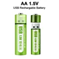 Batterie AA 1.5V 18650 mwh USB rechargeable li-ion pour télécommande souris petit ventilateur jouet
