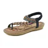 Plus Größe 35-43 Schuhe für Frauen Sommer Frauen Sandalen Strass Open Toe Mode einfarbig Strand Sandalen rutsch feste Schuhe