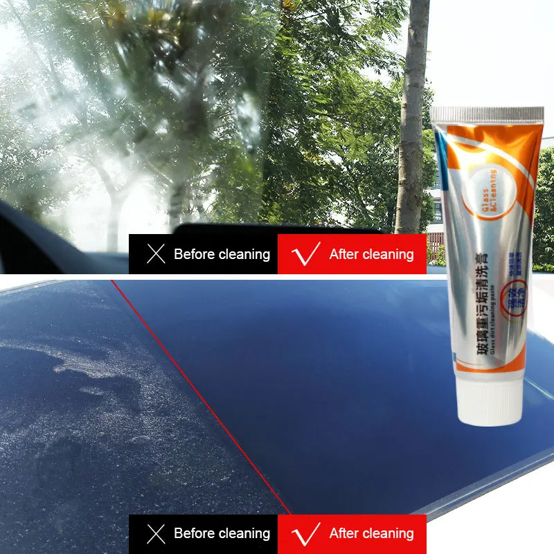Seametal 50/100g Autoglas Ölfilm mittel entfernen Paste Autoglas reiniger Polier ent fetter für Fensterglas Autozubehör Image