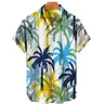 Herren lässig Hawaii Kurzarmhemd Kokosnuss baum Overfit tropischen Luxus-Stil Urlaub Dazn Goth