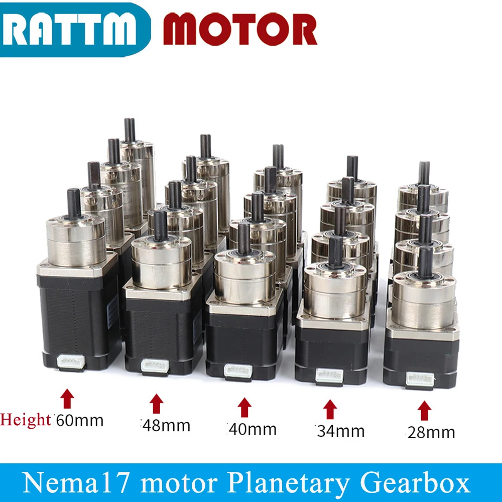 Planeten getriebe 42 nema17 Schrittmotor 17 hs4401-pg Höhe 28 34 40 48mm für 3D-Drucker CNC-Teil Image