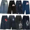Hip Hop JNCO Y2K Jeans larghi uomo jeans vintage ricamati di alta qualità Goth streetwear Harajuku