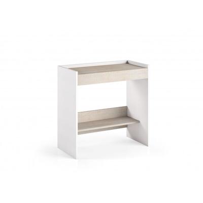Schreibtisch 80x40 cm Esche weiß und Eiche mit Schublade und Regal -Sombor Image