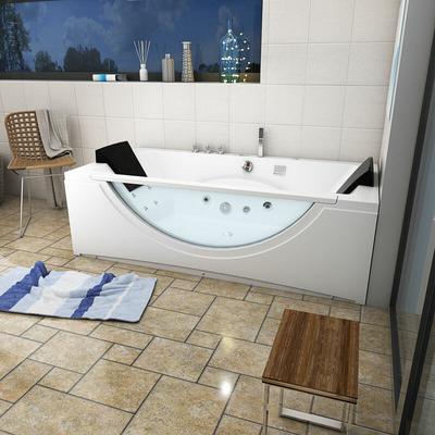 Whirlpool Pool Badewanne Eckwanne Wanne W81R-C 180x90cm mit Radio und Farblicht