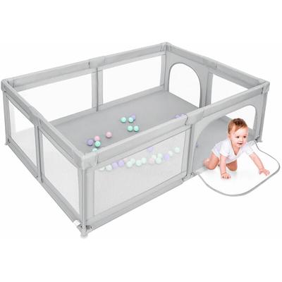 Laufstall Baby,Kinderlaufstall Haloyo Baby Gitter Laufstall,mit 50 Kugel,Atmungsaktives