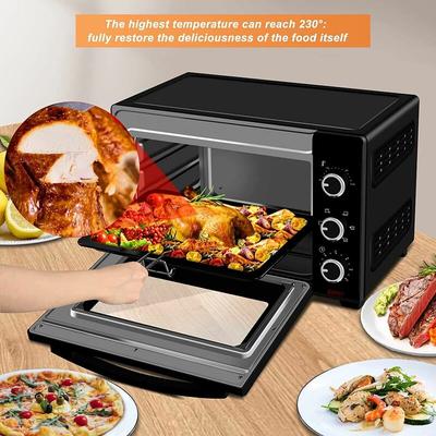 Woltu - Mini Backofen 32 Liter, 1600 Watt Toasterofen Herausnehmbares, 5 Heizmodi, Doppelglastür