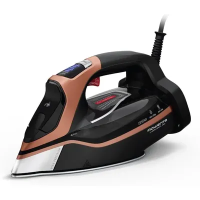 Rowenta Steam Force Pro Stainless Steel Soleplate Steam Iron for Clothes 400 Microsteam Holes,