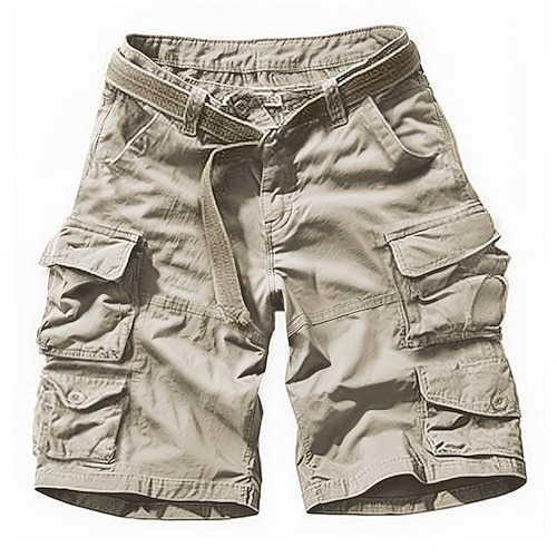 Herren Taktische Shorts Cargo-Shorts Shorts Knöpfe Mehrere Taschen Einfach tragbar Kurz Outdoor Täglich Ausgehen Mode Klassisch Armeegrün Gelbe Tarnung Image
