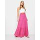 Long Tall Sally Tall Pink Acid Wash Tiered Skirt, Pink, Size 20, Women