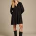 Lucky Brand Long Sleeve Tiered Mini Dress - Women's Clothing Dresses Mini Dress in Meteorite, Size S