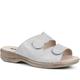 EasyFit Ladies Extra Wide Fit Adjustable Mule Sandals - Silver Size 5 (38)