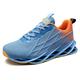 WaveStride Running Shoes Men's Trainers Women's Sports Shoes Lightweight Breathable Gym Fitness Outdoor Gym Shoes 38-46EU, Blue Orange, 6 UK